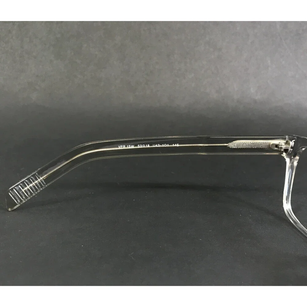 Prada Eyeglasses Frames VPR15W U43-1O1 Crystal Clear Squre Full Rim 53-18-145